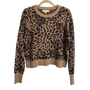 Spiritual Gangster Leopard Print Sweatshirt Boxy Fit Oversized Small